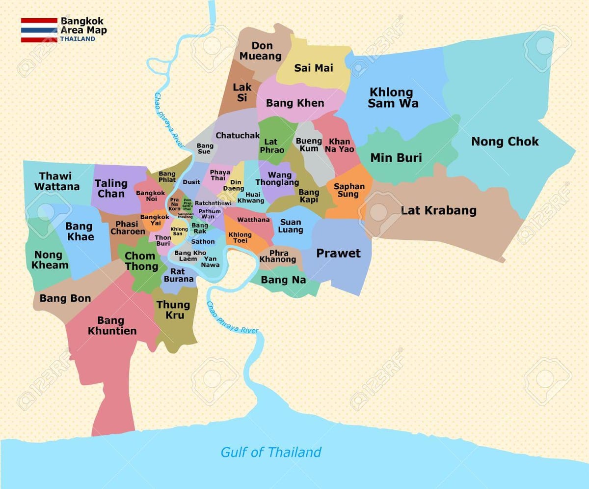 નકશો બેંગકોક જિલ્લા