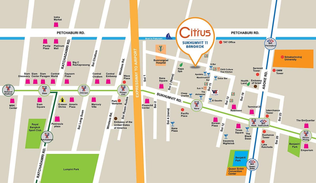 sukhumvit soi 11 બેંગકોક નકશો