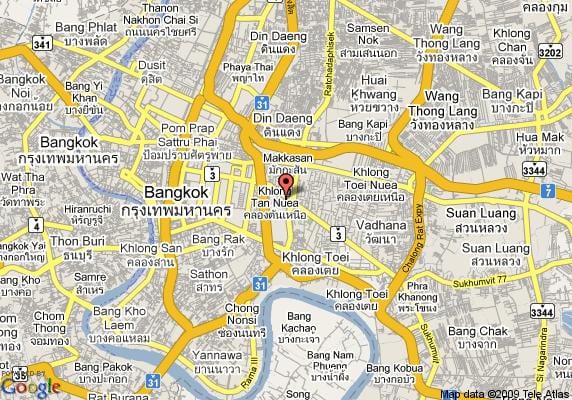 નકશો sukhumvit વિસ્તાર બેંગકોક