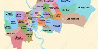 નકશો બેંગકોક જિલ્લા